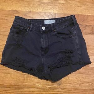black pacsun high rise festival shorts size 26